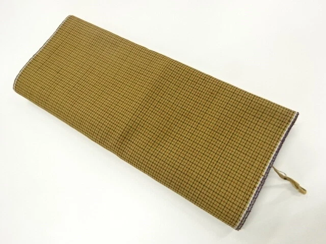 6754292: Japanese Kimono / Antique Araihari For Kimono / Woven Grid