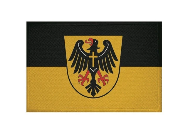 U24 Toppa Termoadesiva Monaco 'Combattere & Siegen' - Dimensioni 9x6 Cm - Ricamo Patch Per Giacca O Zaino