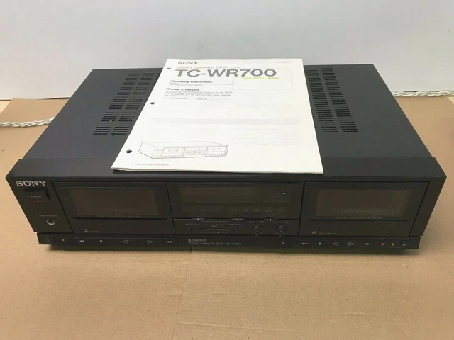 Wr700 SONY TC-WR700 DUAL Double Cassette Deck Full Logic, Auto-Reverse, Needs ...
