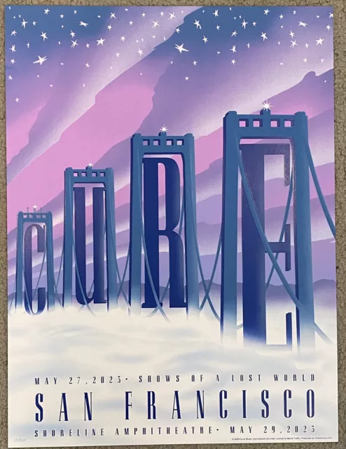 THE CURE Tour Poster San Francisco Shoreline Ampitheatre, May 29 # 156/1500