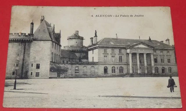 Cpa Postcard 1920-1930 Low Alençon Normandy Ornament Courthouse Of Justice