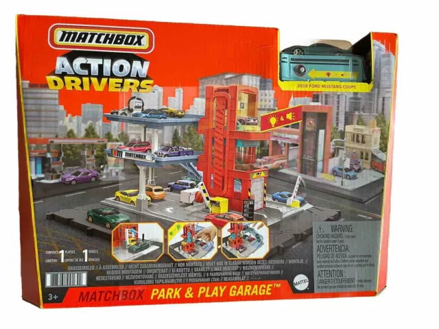Mattel Matchbox Action Drivers Parkgarage Auto Garage NEU