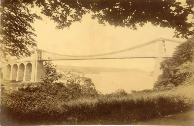 Royaume-Uni, Menai bridge  Vintage albumen print Tirage albuminé  19x29  C