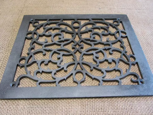 Vintage Cast Iron Register Grate Antique Old Heat Vent Furnace Hardware 10891