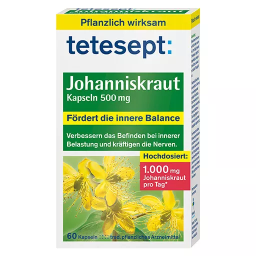 TETESEPT Johanniskraut 500mg - 60 Kapseln - PZN 18248031 - v.med.Fachhändler