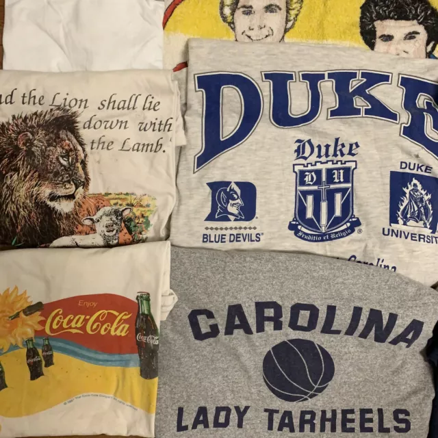 Vtg Clothing T-Shirt Lot Resale Wholesale Single Stitch US Champion Duke UNC Tee 2