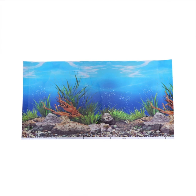 Autocollant En PVC Pour Fond D'aquarium Motif Cascade De La Jungle Décoration D'aquarium (122 X