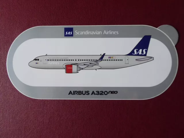 AUTOCOLLANT STICKER AUFKLEBER AIRBUS A320neo SAS SCANDINAVIAN AIRLINES