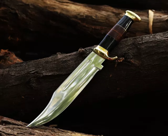 Crocodile dundee bowie knife High polish 12 Chrome blade, Camping knife & Sheath