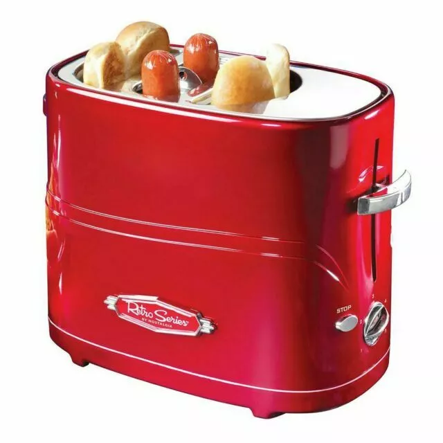 Nostalgia Retro Pop-Up Hot Dog Toaster - Red (HDT600RETRORED)
