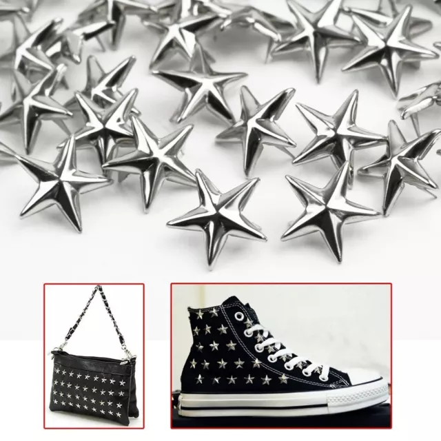Punk Sewing Decoration Star Rivets Spots Nailhead Leather Craft Studs Spikes