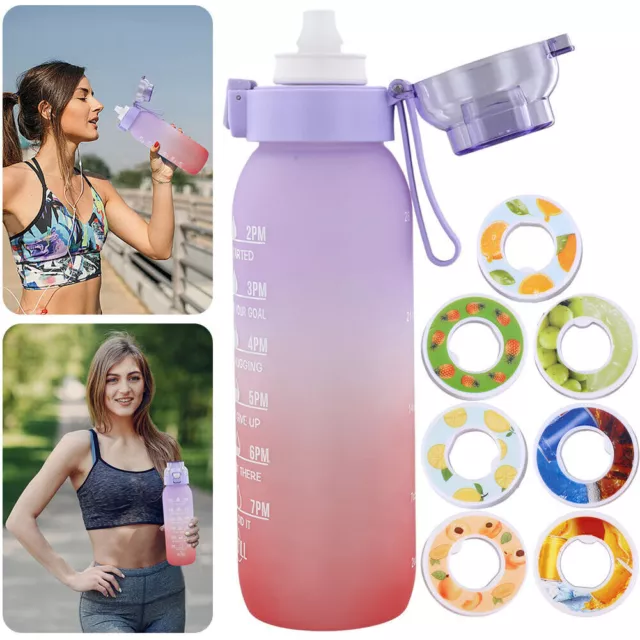 1000Ml Air Water Bottle with 7 Flavour Pods. Flavoured Sports Water Bottle Up UK