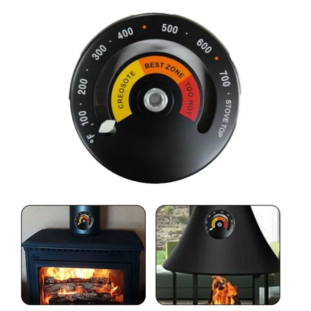 Acheter Thermomètre magnétique pour poêle à bois, compteur de température pour  poêle à bois, thermomètre supérieur pour la combustion du bois