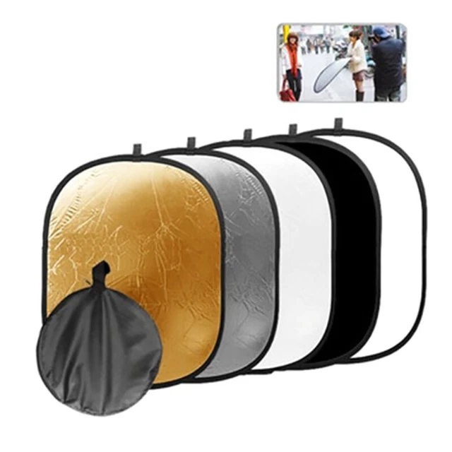 Accesorio de estudio fotográfico de luz ovalada plegable 5 en 1 portátil_ZY