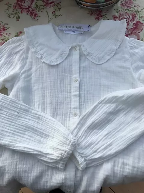 Marks and Spencer Ivory Blouse age 10 /11 years