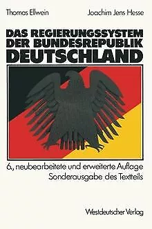 Das Regierungssystem der Bundesrepublik Deutschland. Ban... | Buch | Zustand gut