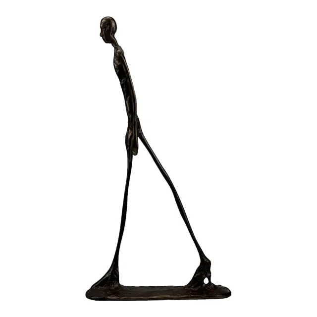 Walking Man Statue Sculpture by Giacometti Real Bronze Replica Vintage