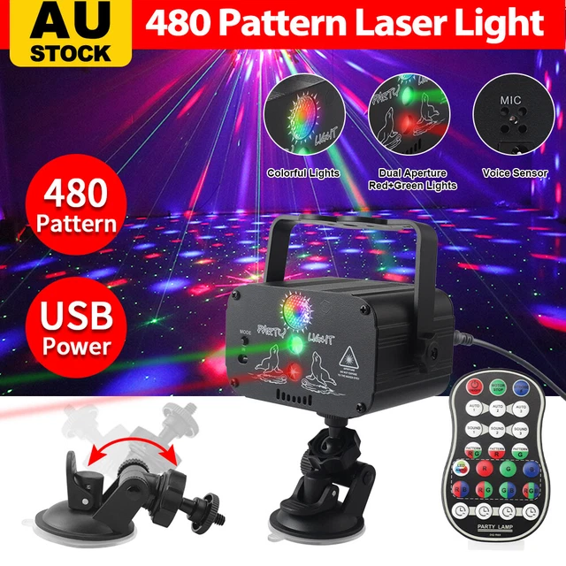 480 Patterns Projector Laser LED Stage Light RGB Party KTV Disco Laser Lights