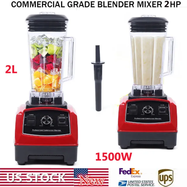 Commercial Electric Blender 1500W Shakes Smoothies Mixer Juicer Food Processor