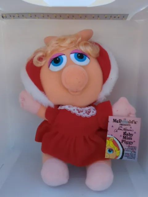 McDonalds 1988 Happy Meal Muppet Babies Baby Miss Piggy plush doll with tag