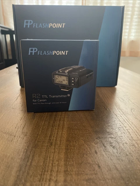Flashpoint eVOLV 200 TTL R2 Kit de puerta de granero flash de bolsillo + disparador R2 para Canon