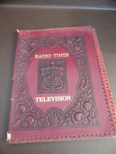 Vintage Radio Times Television Magazine Leather Folder Italy