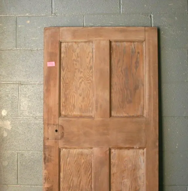 Reclaimed 1930's 4 Panel Pine Door Wooden 29" x 77" Internal  886 3