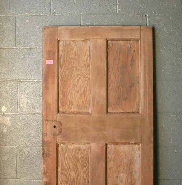 Reclaimed 1930's 4 Panel Pine Door Wooden 29" x 77" Internal  886 3