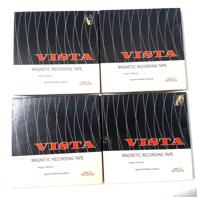 VISTA MAGNETIC RECORDING Tape 7 Reel to Reel 1800 ft Polyester Lot of 4  $25.20 - PicClick