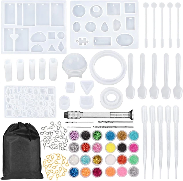 NANAPLUMS 159 Stück Resin Gießharz Silikonform, Schmuck Selber Machen Set Für Sc