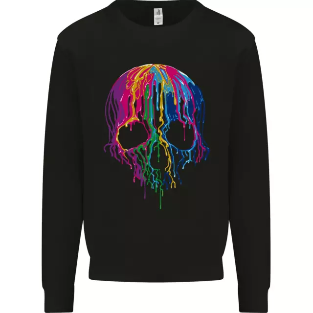 Felpa maglione Melting Skull Biker Moto Gotica Bambini