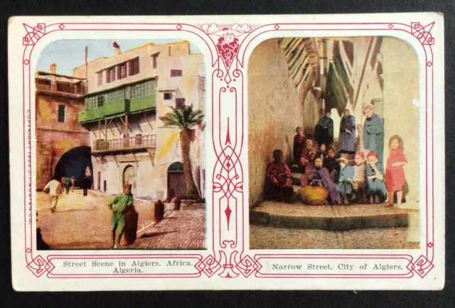 Algeria Africa Street Scene In Algiers Narrow Street Algiers Postcard