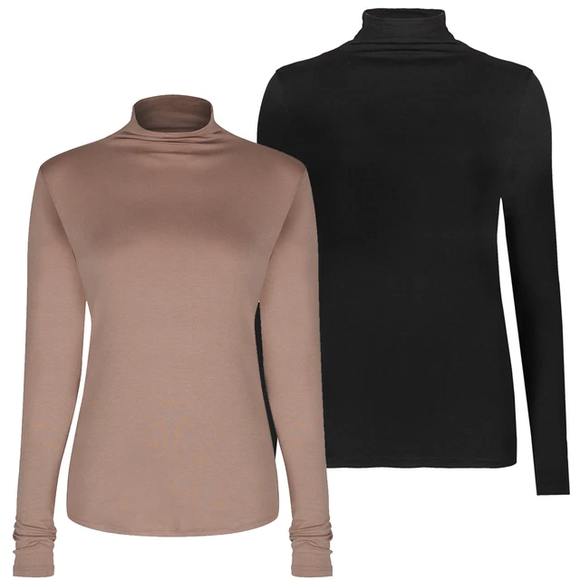 MARKS SPENCER Womens Roll Polo Turtle Neck Tops New M&S Long