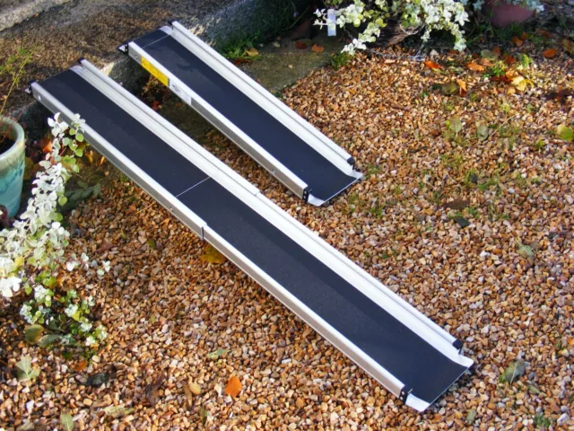 Pair 7ft Telescopic Ramps mobility scooter wheelchair access *VAT-relief price*