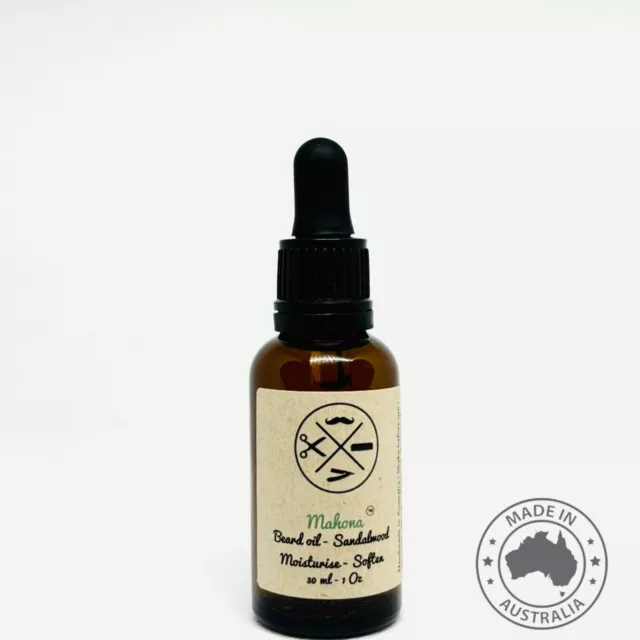 Mahona Beard Oil Sandalwood 30ml - 100% Natural - Made in Australia