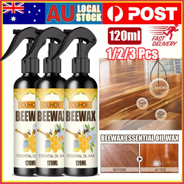 1/2/3X NATURAL MICRO-MOLECULARIZED Beeswax Spray 120ml, Furniture Polish  Cleaner $11.63 - PicClick AU