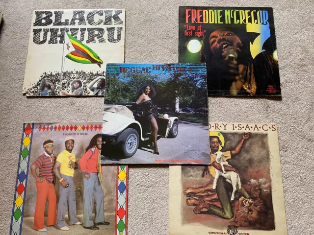 5 Reggae lp's Isaacs, Uhuru, McGregor, Diamonds vgc