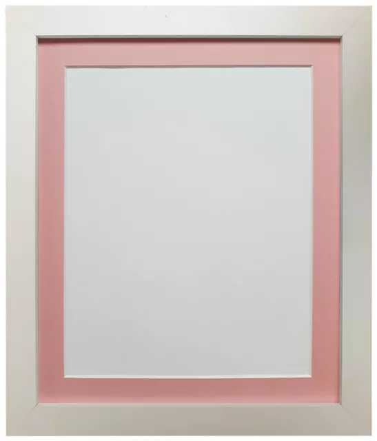 White & Black Photo Picture Frames with Black White Ivory Pink Blue Mounts H7