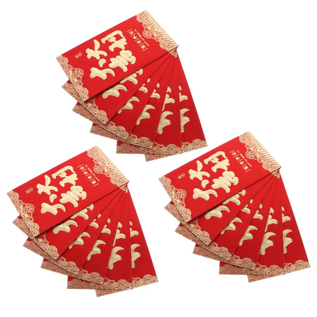 18 Pcs Year of The Tiger Red Envelope Chinese Envelopes for Money Bronzing