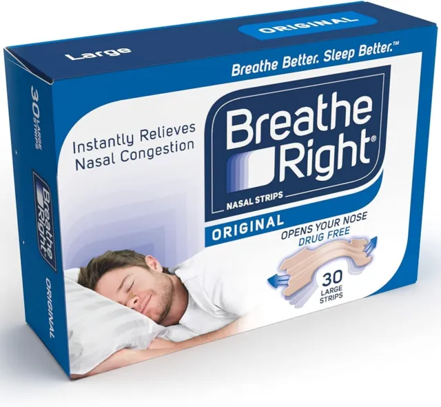 Breathe Right Nasenstreifen Original Large 30s | Lindert sofort verstopfte Nase