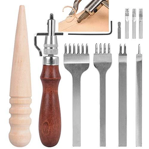 Leder Werkzeuge Set Handwerkzeuge Couture Leder Handwerk Handnähen,1 Set Loch