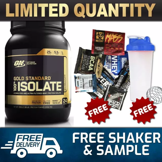 Optimum Nutrition Gold Standard 100% Isolate  24 Srv || Whey Wpi Protein #