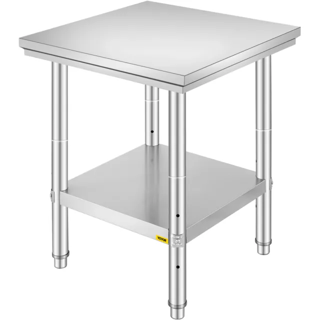 24" x 24" Stainless Steel Kitchen Work Table Commercial Kitchen Restaurant table