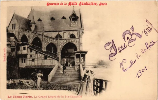 CPA PARIS EXPO 1900 - Le Vieux Paris Le Grand Degré de la Ste Chapelle (308499)