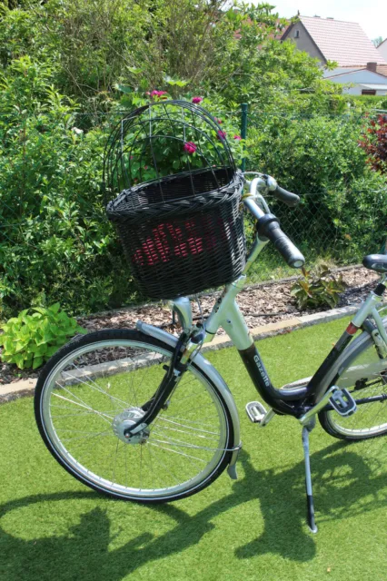 Cesta de perro cesta de bicicleta para perro con rejilla y cojines cesta de manillar cesta de la compra pasto 2