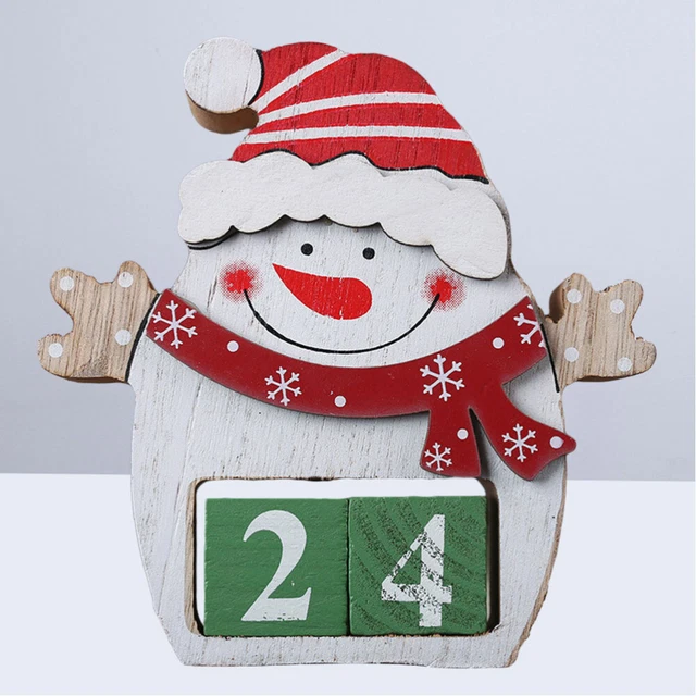 Hölzern Countdown-Kalender Adventskalender Tischkalender Aus Holz
