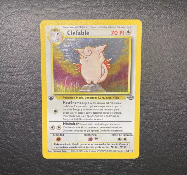 Spanischer Schlüssel 1. Auflage Holo Dschungel Set Pokémon Karte 1/64 WOTC 1999