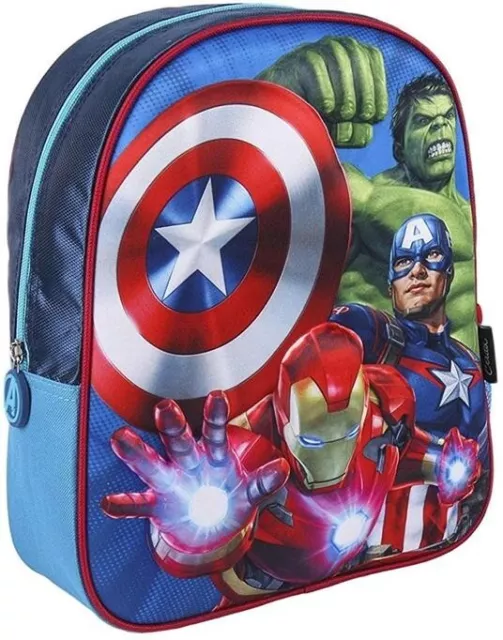 Zaino Asilo Iron Man Capitan America Hulk Avengers Marvel 3D Scuola Materna