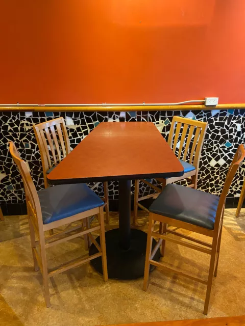 Restaurant Table, chair, top, base, high chair and table