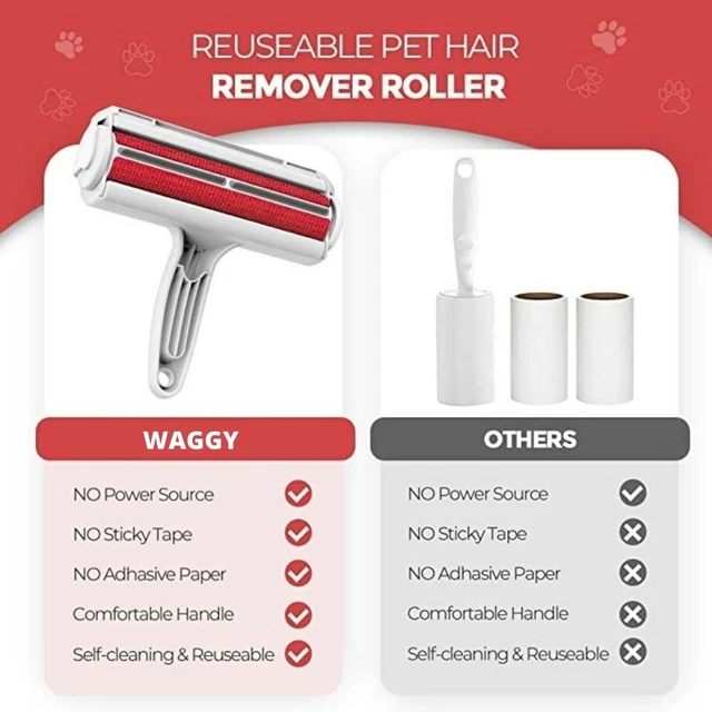 Pet Hair Lint Remover Dog Cat Cleaning Brush Reusable Roller Sofa Clothes Carpet 12